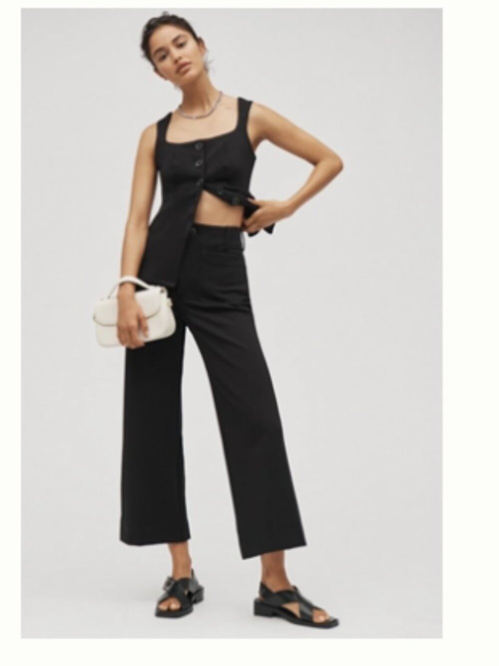 The Colette Knit Crop wide-leg trousers by MAEVE